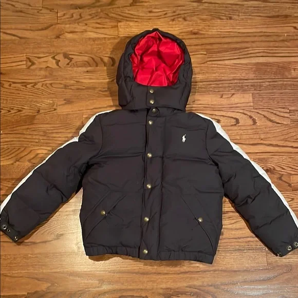 Polo by Ralph Lauren Black and Red Puffer Jacket - Picture 1 of 1